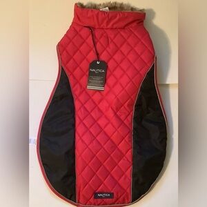 Nautica Dog Coat Red Warm Jacket Water Repellent Pet Size XXL NWT